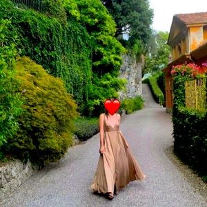 Fame and Partners plunge neck dress